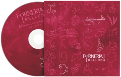CD de restaurante com projeto gráfico da Laboraty