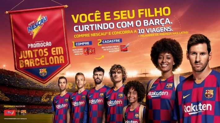 Promo de Nescau leva crianças para treinar no Barcelona