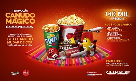 Score Group e Cinemark apresentam a promoção "Canudo Mágico"