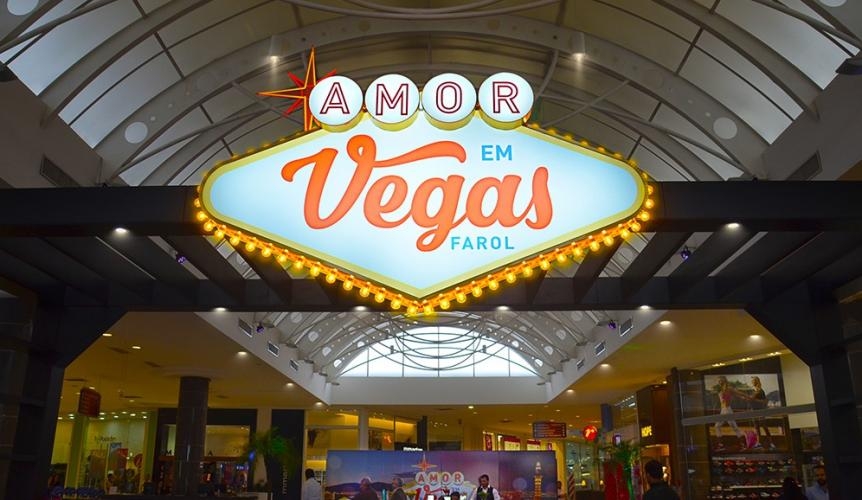 Ação da MDO para o Dia dos Namorados do Farol Shopping recria clima de Las Vegas para casais