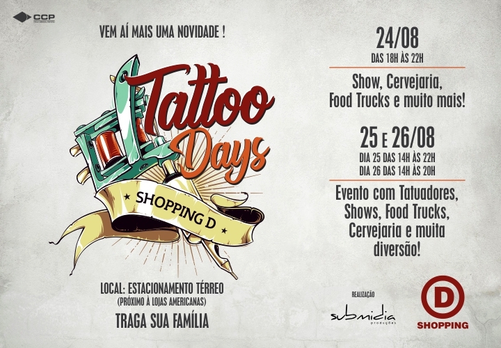 Shopping D promove a primeira edição do "Tattoo Days"