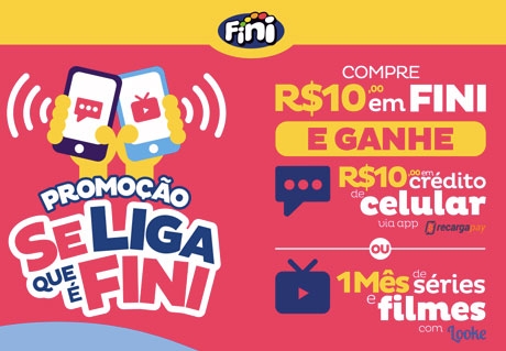 Ação promo da Fini dá prêmios e recargas para celular