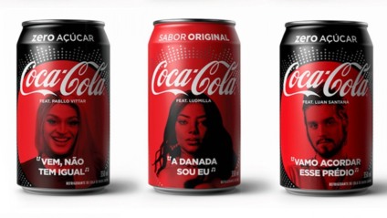 Artistas estrelam latinhas e competição especial da Coca-Cola