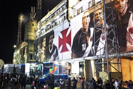 Painel homenageia ídolos do Vasco da Gama