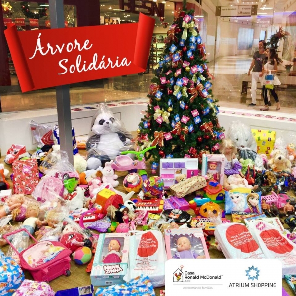 Atrium Shopping traz a 'Árvore Solidária' neste Natal