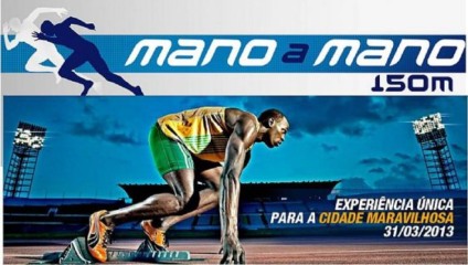 Usain Bolt no Mano a Mano em Copacabana
