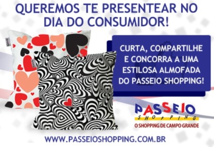 Passeio sorteará almofadas no Dia do Consumidor