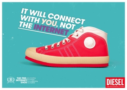 Get offline for three days to win shoes from Diesel