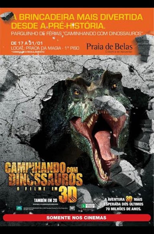 "Caminhando com Dinossauros" é atração no Praia Belas