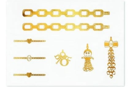 Tatuagens de ouro em formato de joias é criação da Dior
