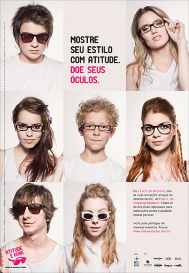Estilo é doar óculos antigos