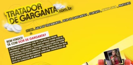 Ação no Twitter para quem tem dor de garganta