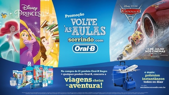 Oral-B promove saúde bucal infantil e sorteia viagens para Flórida e Paris