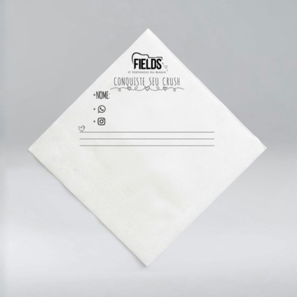 Fields cria guardanapos personalizados que ajudam na hora da paquera
