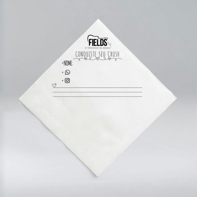 Fields cria guardanapos personalizados que ajudam na hora da paquera Fields cria guardanapos personalizados que ajudam na hora da paquera