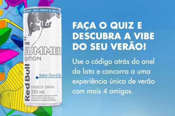 Red Bull faz promoção com quiz que dá viagens pelo Brasil