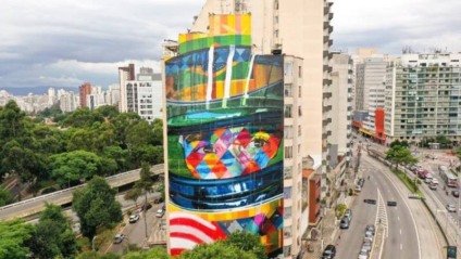 Kobra finaliza revitalização do mural de Ayrton Senna