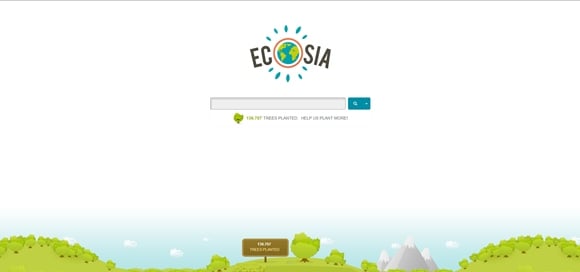 Ecosia planta árvores por meio de pesquisas no buscador