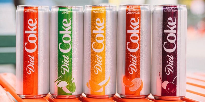 Diet Coke tem novos sabores e novas embalagens nos EUA Diet Coke tem novos sabores e novas embalagens nos EUA