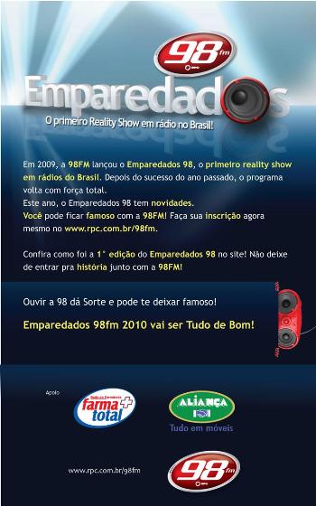 Inscrições abertas para o Emparedados 98