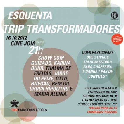Esquenta Trip Transformadores arrecada livros