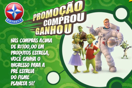Promoção Estrela no Planeta 51