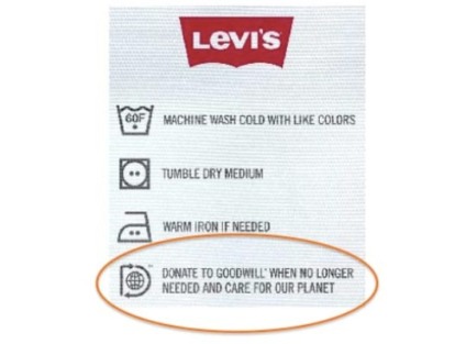 Etiquetas da Levi’s em campanha social