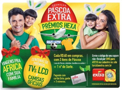 Páscoa do Extra leva clientes à Copa do Mundo