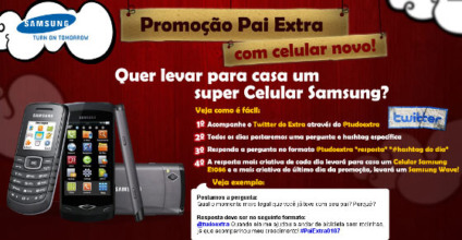 Promoção "Pai Extra" com celular novo