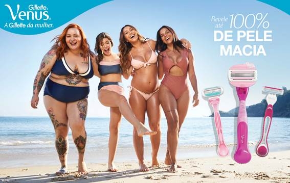 Gillette Venus aposta na diversidade em novo comercial