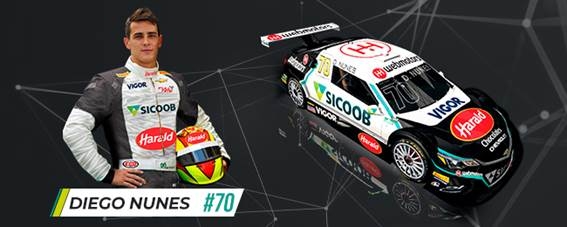 Sicoob é o novo patrocinador do piloto da Stock Car Diego Nunes