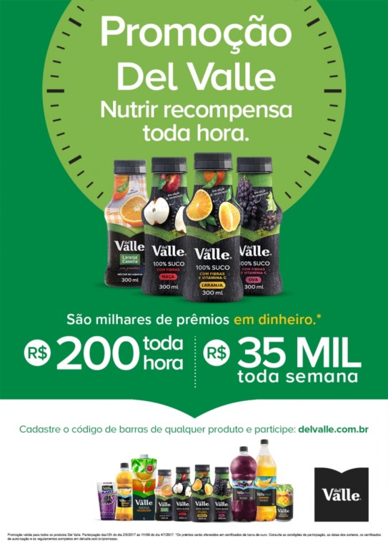 Del Valle lança Promoção Nutrir Recompensa Toda Hora