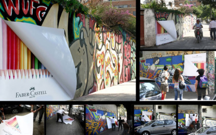 Faber-Castell nos muros grafitados