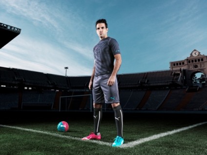 Cesc Fabregas wears the new PUMA evoPOWER football boot, Olympic Stadium, Barcelona