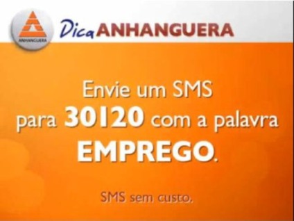 Dicas Anhanguera via SMS