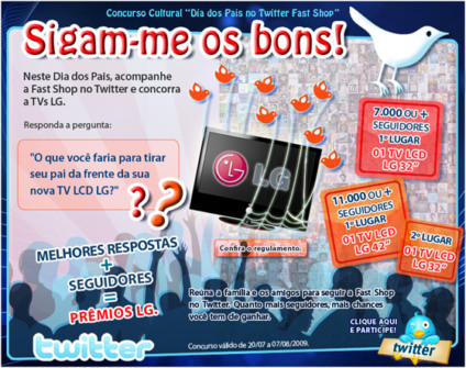 Fast Shop no Twitter para o Dia dos Pais
