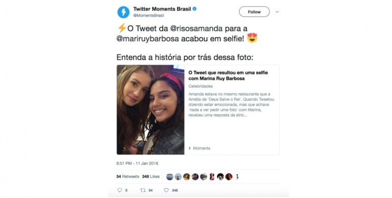 Fã interage com Marina Ruy Barbosa no Twitter e a encontra para uma selfie