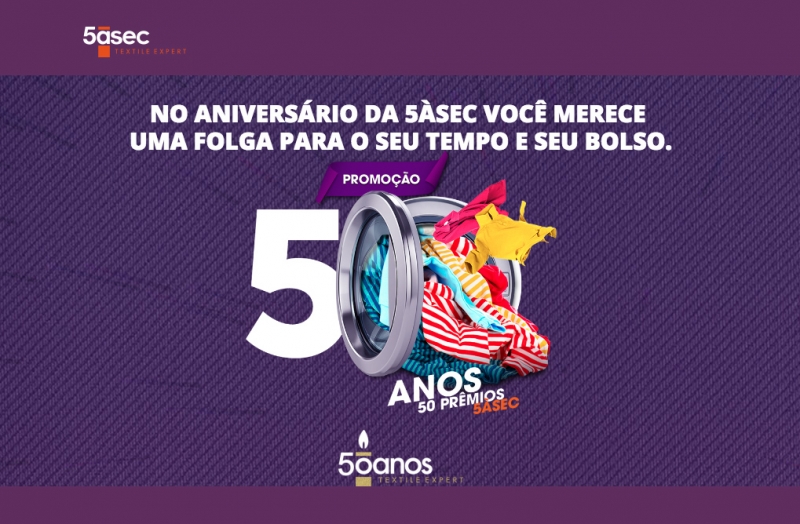 5àsec lança campanha '50 anos, 50 prêmios'