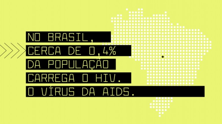 Delboni em ação conscientizadora de combate à AIDS