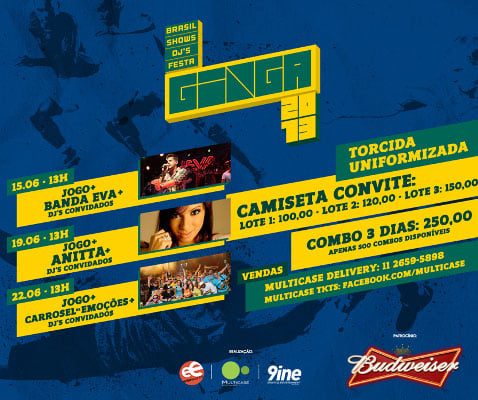 9ine promove festa durante Copa das Confederações