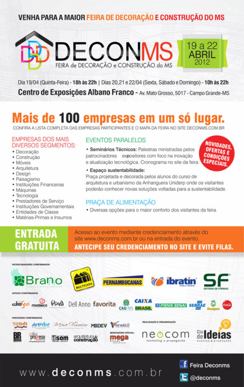 Na DeconMS o público terá acesso a palestras e workshops