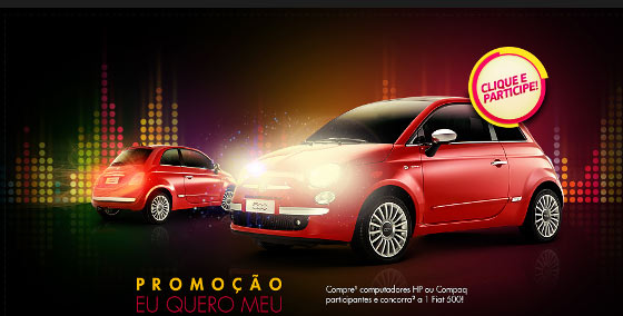 HP dá Fiat 500 em ação promocional