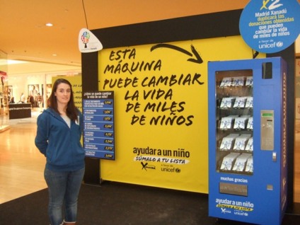 Unicef muda vida de crianças por meio de vending machine