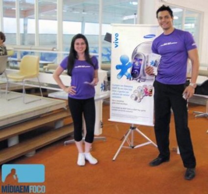 Sampling da Samsung em academias