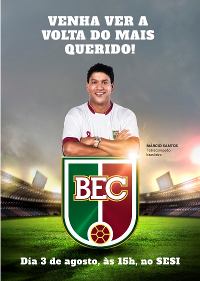 Márcio Santos é o astro da ativação do BEC