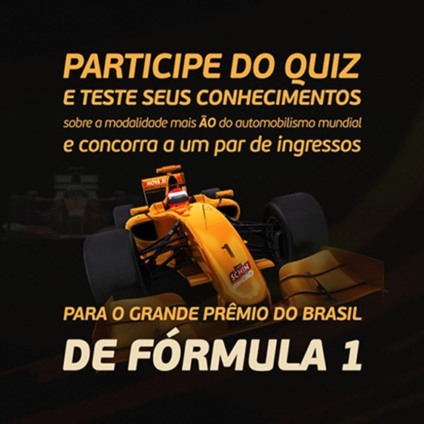 Nova Schin acelerando na Fórmula 1