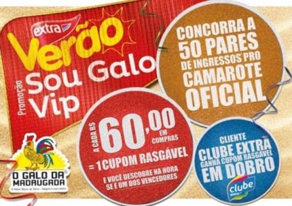 "Sou Galo Vip" na ação promocional do Extra