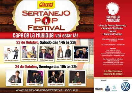 Garoto com ações promo no Sertanejo Pop Festival