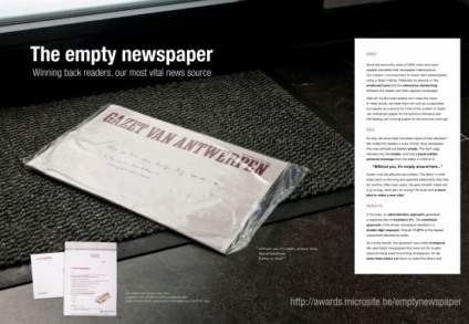 Edição em branco de jornal sensibiliza assinantes