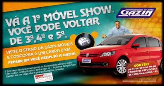 Gazin sorteia carro em feira de móveis